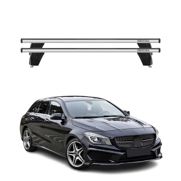 OMAC Fix Point Roof Racks for Mercedes CLA Shooting Brake X117 2015-2019 Alu Gray