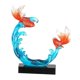 thumbnail image 3 of Estatua de Feng Shui, figura de Feng Shui, figura de carpa de riqueza, mascota de té para pared, estante, mesa de comedor, estantería, entrada de L, 3 of 9
