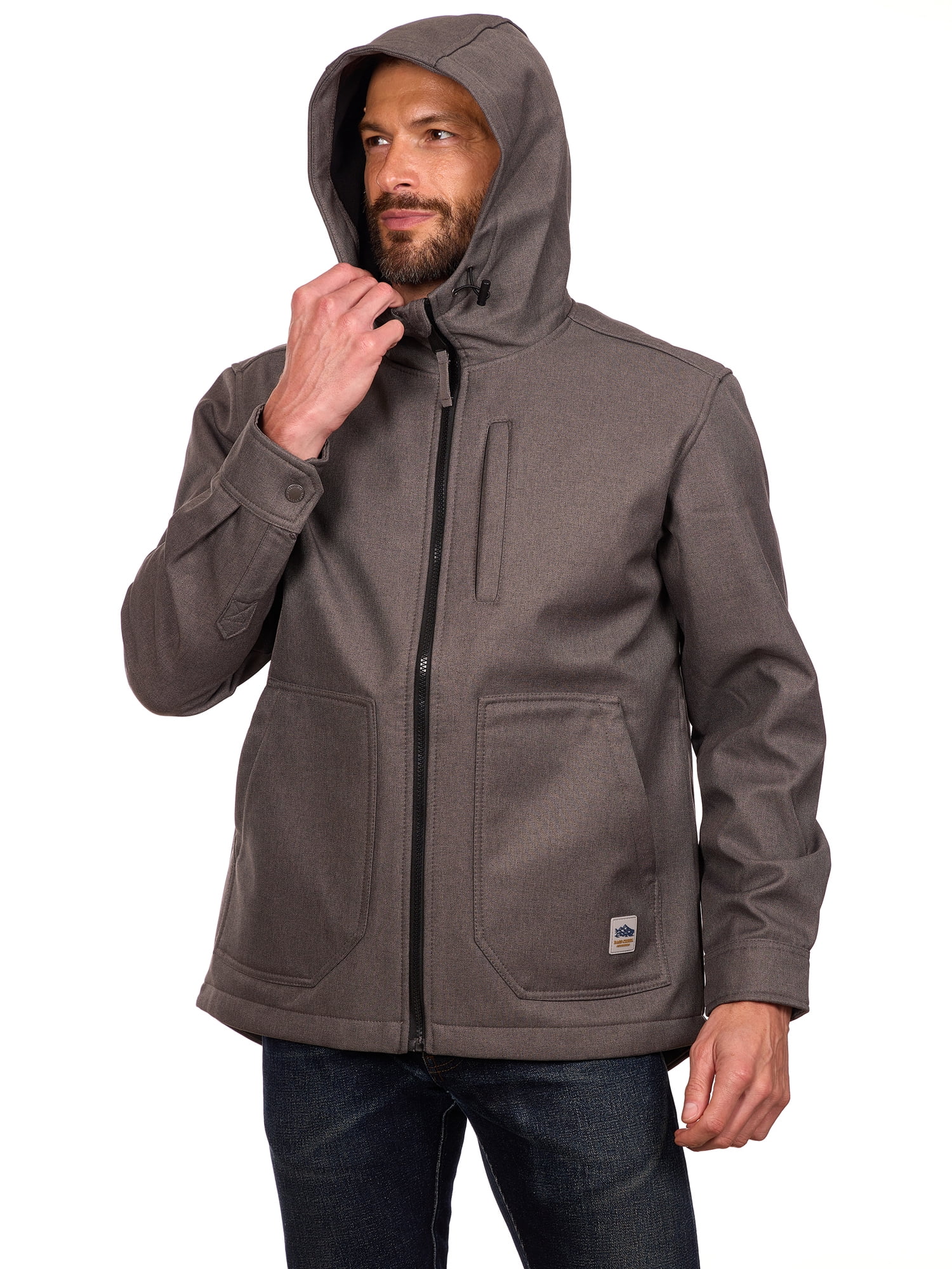 Bass Creek Outfitters Men's Twill Bonded Fleece Softshell Jacket, Sizes M-2XL