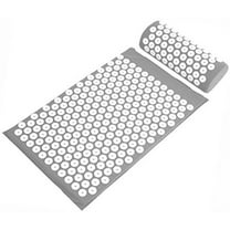 BalanceFrom Acupressure Yoga Mat and Pillow Set for Back and Neck Pain Relief and Muscle Relaxation Massage