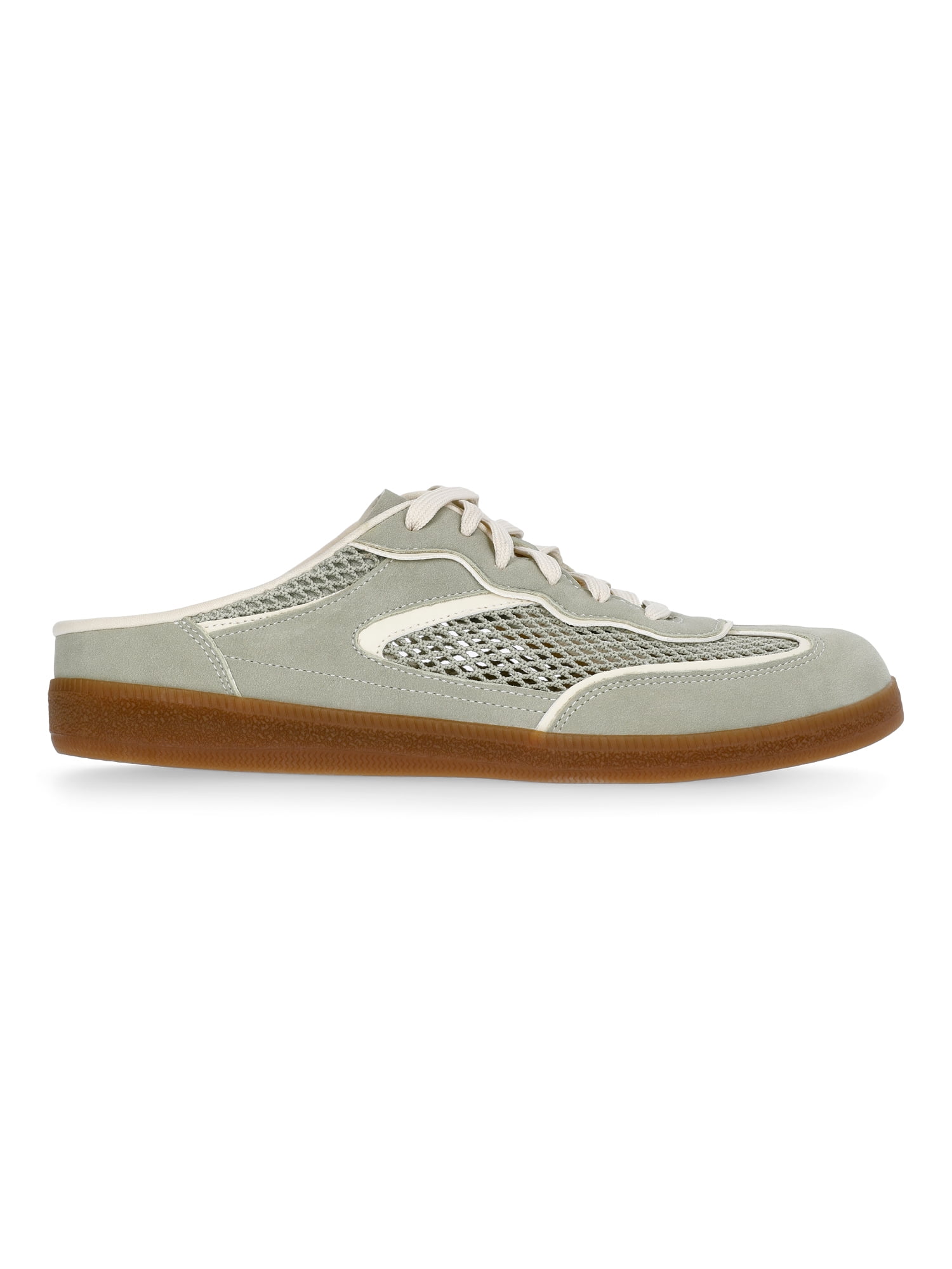 Time and Tru Women's Lace Up Mesh Mule Sneakers