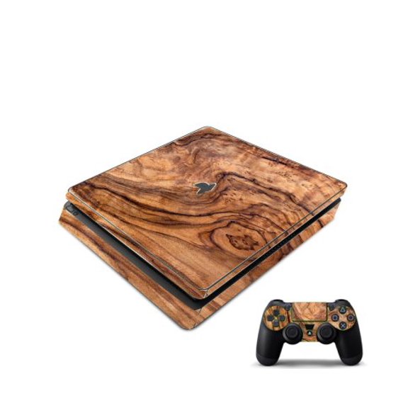 Playstation PS4 Slim Oilve Wood Console Skin