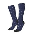 thumbnail image 2 of Balery Anchor Heart Blue Printed Novelty Socks Men's Women's Crew Socks Sports Socks Knee High Socks Cotton Socks Quirky and Cool Socks, 2 of 9