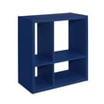thumbnail image 2 of Kings Brand Furniture 4 Multi-size Shelf Children's Bookcase Organizer for Playroom, Bedroom, Nursery School (Blue), 2 of 3