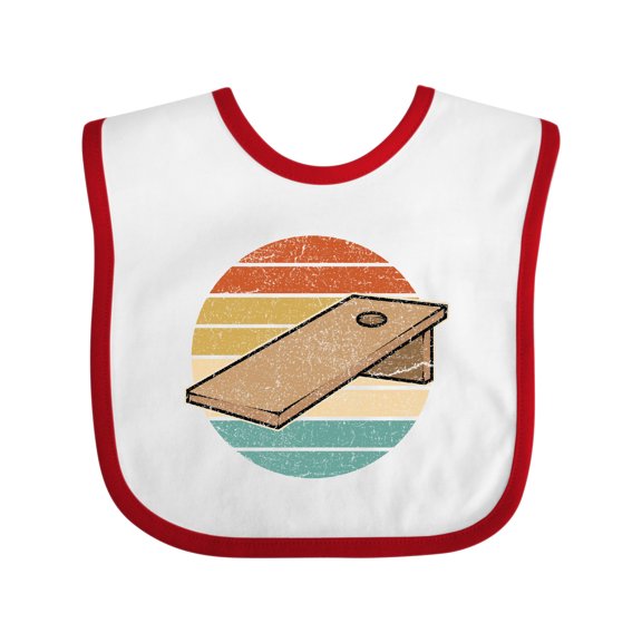 Inktastic Cornhole Lawn Game Retro Boys or Girls Baby Bib