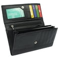 thumbnail image 6 of Genuine Leather Clutch RFID Wallets For Women Accordion Phone Wallet Purse Organizer Zip Coin Pouch for Ladies, 6 of 6