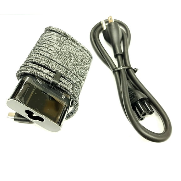 Genuine HP 65W USB-C AC Power Charger Adapter M54350-001 M52944-001 TPN-LA22 PA-1650-28HT For HP Laptops, Original 3.3ft Power Cord Included