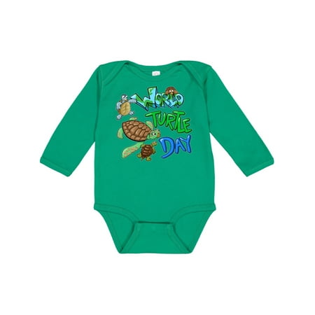 

Inktastic World Turtle Day- cute turtles Gift Baby Boy or Baby Girl Long Sleeve Bodysuit