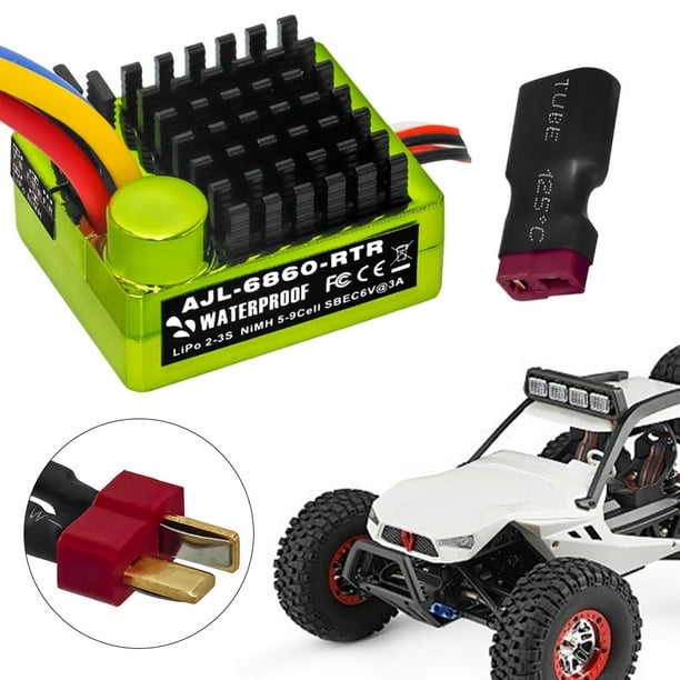 Controlador de Velocidad ESC Cepillado Ndcxsfigh 2S LiPo Mini para 1/10 RC Coche Barco