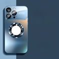 thumbnail image 1 of Funda de teléfono de lujo de titanio metálico mate para iPhone 16, 15, 14, 13, 12 y 11 Pro Max Plus, con carga inalámbrica magnética, cristal a prueba de golpes y protección para lente de cámara., 1 of 8