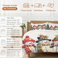 thumbnail image 6 of Christmas Hat Bedding Duvet Cover Set Queen Size 4 Pieces Snowman Soft Twill Plush Quilt Cover, Include 1 Duvet Cover 1 Flat Sheet And 2 Pillow, 6 of 7