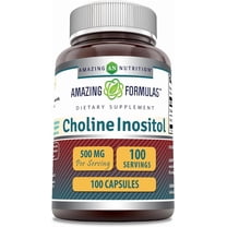 Amazing Formulas Choline Inositol 500mg Per Serving 100 Capsules Supplement | Non-GMO | Gluten Free | Made in USA