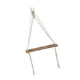 thumbnail image 3 of Estante colgante de pared de macramé bohemio, decoración creativa de pared con cuerda tejida decorativa Blanco, 3 of 9