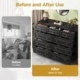 thumbnail image 5 of IDEALSOUL Black Dresser for Bedroom, 9 Drawer Dresser with Large Storage, Retro Storage Cabinet for Bedroom, Living Room, Kitchen, 5 of 11