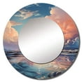 thumbnail image 2 of Designart "Ethereal Clouds Fluid Artistry" Clouds Rund Mirror For Wall Decor - Large Blue Round Print Mirror - Round Traditional Mirror - Wall Mounted Round Large Mirror - 36" x 36", 2 of 6