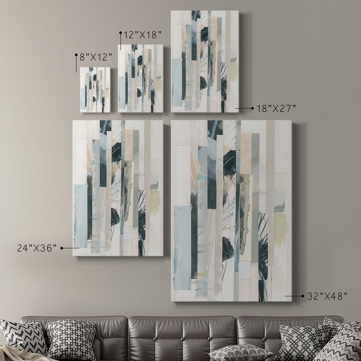 Paper Strata II Premium Gallery Wrapped Canvas - Ready to Hang