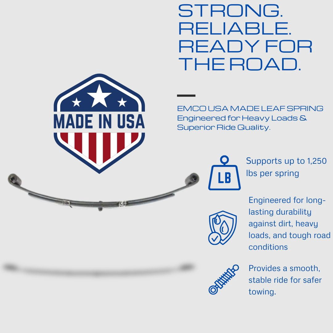 SOUTHWEST WHEEL USA Made Greaseable 2,000 lbs. Trailer Axle Suspension Kit Incl. Leaf Springs, Shackle & U-Bolt kit