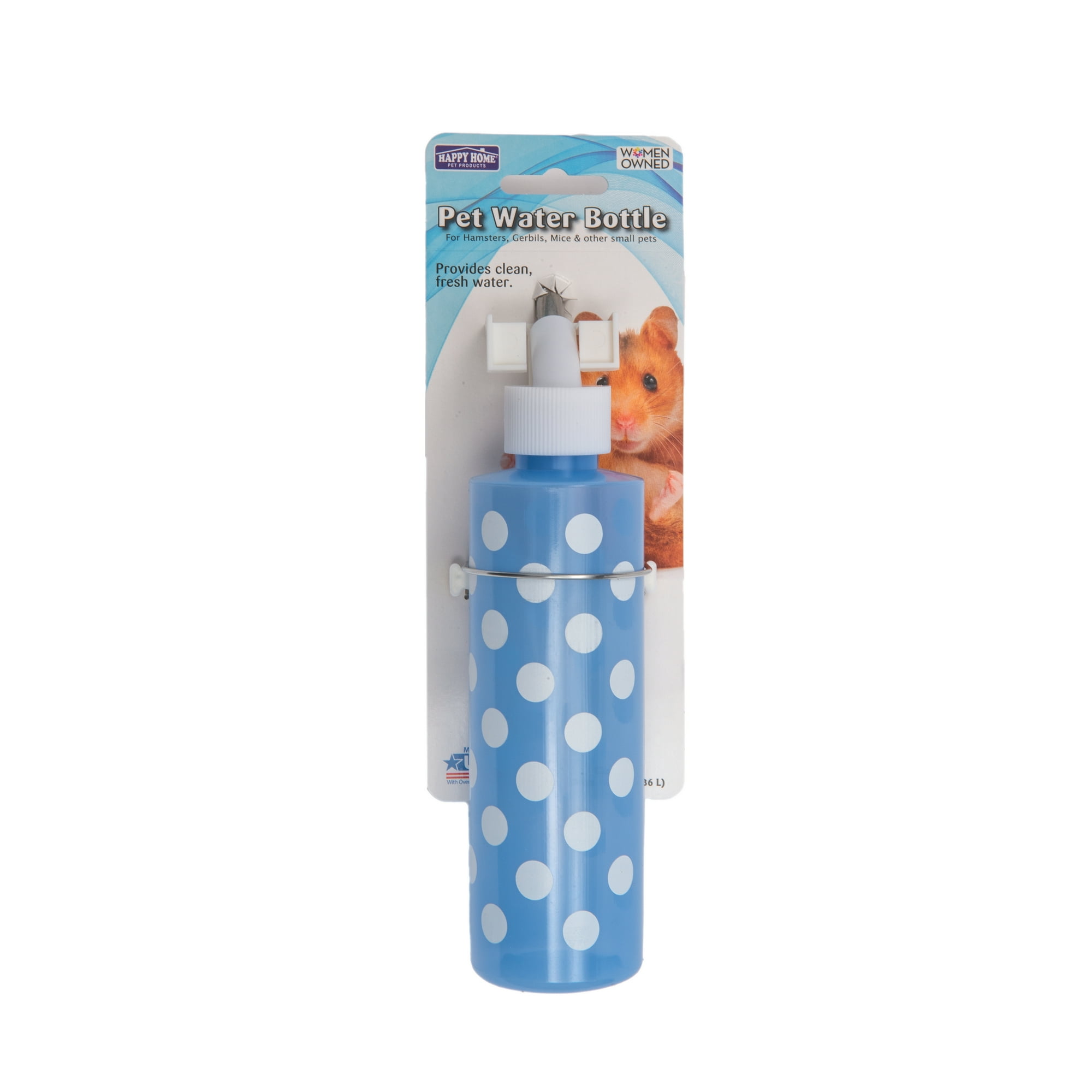Happy Home Small Animal Vacuum Sealed Water Bottle, 8 oz