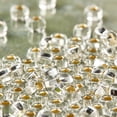 thumbnail image 2 of John Bead Crystal Silver Lined Czech Glass Seed Beads, 6/0, 12 Pack, 2 of 3