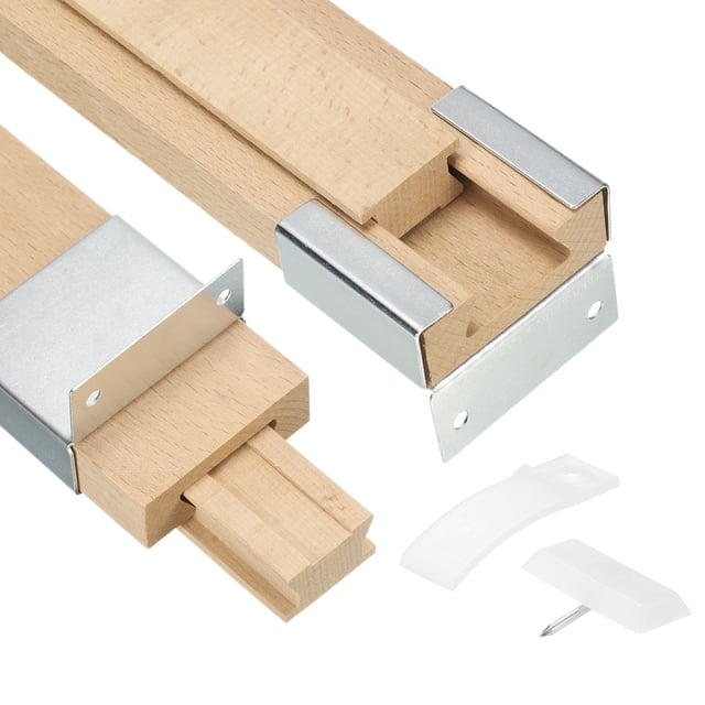 Uxcell 4 Set Deslizadores de Cajón de Madera, 15-3/4 (40 CM) Guía Central de Madera Clásica con Soporte de Deslizamiento