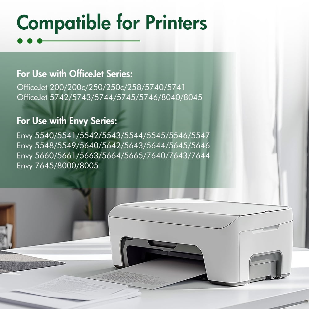 62XL Ink Cartridge Combo Pack Compatible for  62 Black Ink Cartridge  Ink 62 for Envy 5660 7645 7640 5740 OfficeJet 250 Printer Ink 62