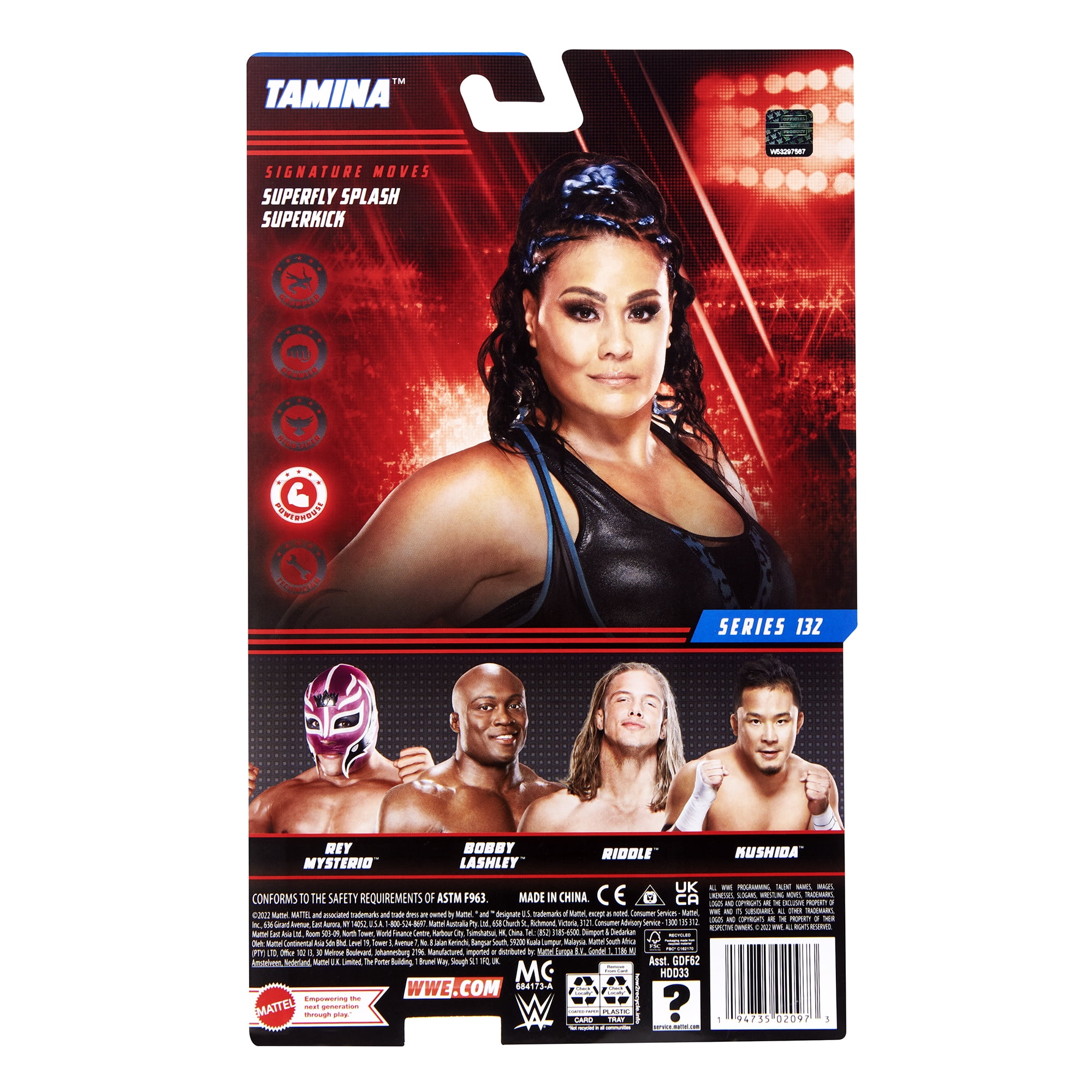 Tamina (Blue Highlights) - WWE Series 132 Mattel WWE Toy Wrestling Action Figure