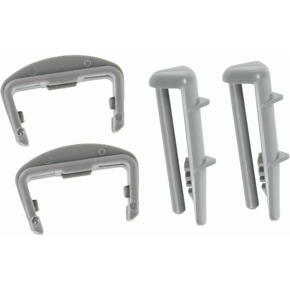Spares2go Plastic Front + Rear Rail End Caps for Beko Dishwasher
