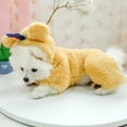 thumbnail image 4 of Frogued Cotton Plush Pet Fall Winter Dog Cute Cartoon Flower Pattern Warm Clothes Jacket (L), 4 of 13