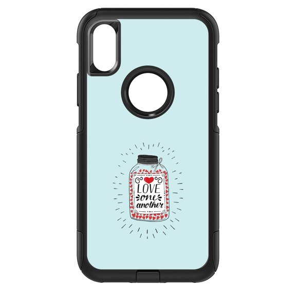 DistinctInk Custom SKIN / DECAL compatible with OtterBox Commuter for iPhone XR (6.1" Screen) - Love One Another - Heart / Jar