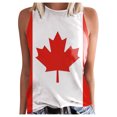 thumbnail image 1 of Womens Canada Day Tank Top Sleeveless Summer Shirt Tops Round Neck Patriotic Maple Leaf Tops Basic, 1 of 4