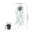 thumbnail image 3 of Artificial Hanging Plant, Wall Hanging Fake Greenery with Pot, Faux Green Leaf Plant for Living Room, Bedroom, and Boho Wall Decor, Indoor Outdoor Use, 3 of 7