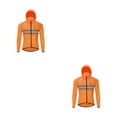 thumbnail image 4 of Eigraketly Chaqueta de ciclismo Abrigo de bicicleta Con capucha Correr Rompevientos Ropa a prueba de viento Moto Manga larga Hombre Equitación Naranja L/millones de euros 2piezas, 4 of 6