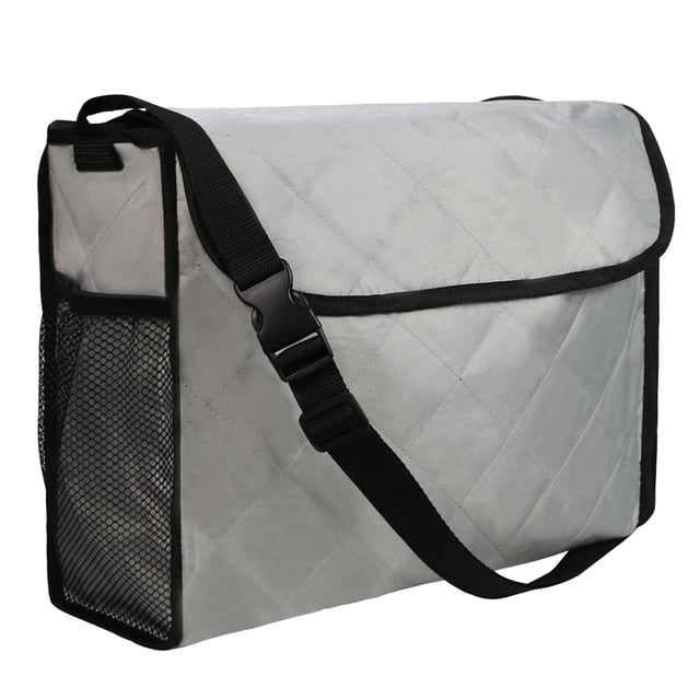 Bolsa para silla de ruedas, almacenamiento gran bolsillo interior para colgar en los bolsillos traseros para adultos Gris Zulema Bolsa para silla de ruedas