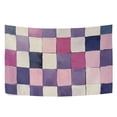 thumbnail image 6 of Yayeee Tapestry Wall Hanging for Bedroom 80" x 60" Living Room Home Wall Art Decor, Pink White and Purple Plaid Pattern, 6 of 7