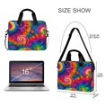 thumbnail image 3 of 16" Laptop Briefcase for Work Travel Laptop Shoulder Bag Carrying Handbag Laptop Case Colorful Tie-dye with Swirling, 3 of 8