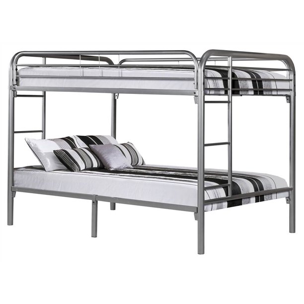 BUNK BED FULL / FULL SIZE / SILVER METAL
