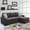 Dark Brown, variant on Pull Out Sofa Bed with Storage Chaise, L Shape Sectional Couch Bed Sleeper Sofa with 2 Pillows for Living Room, Red