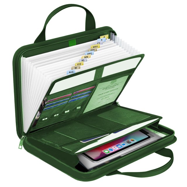 Organizador de archivos onvvippiv Carpeta expansible ignífuga 36 x 29 x 5 cm