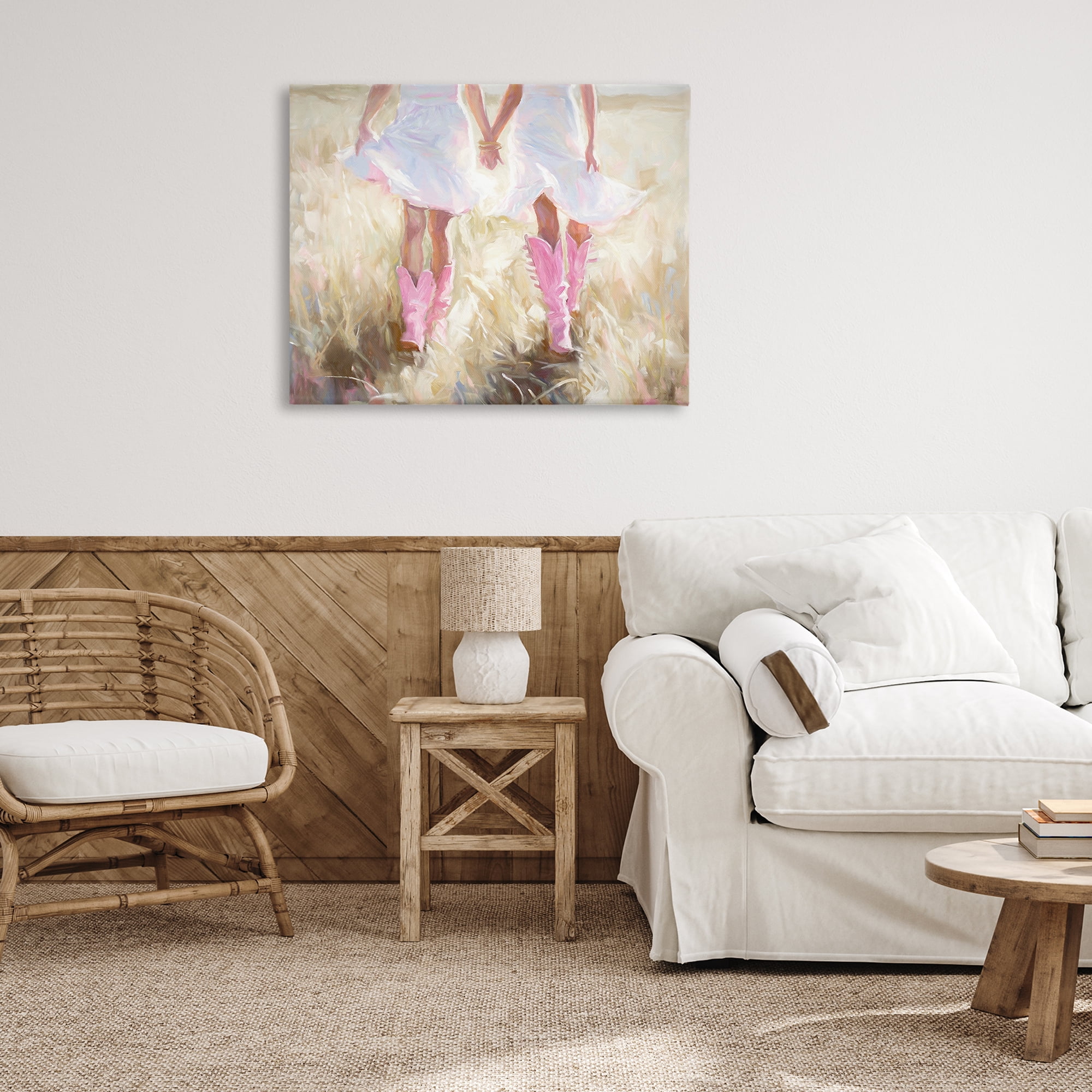 Stupell Industries Cowgirl Best Friends Novelty Painting Gallery Wrapped Canvas Art Print Wall Art, 40 x 30