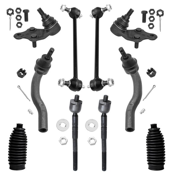 Detroit Axle - Front Lower Ball Joints Sway Bar Links Outer Inner Tie Rod Ends Replacement for 2007-2011 Toyota Camry