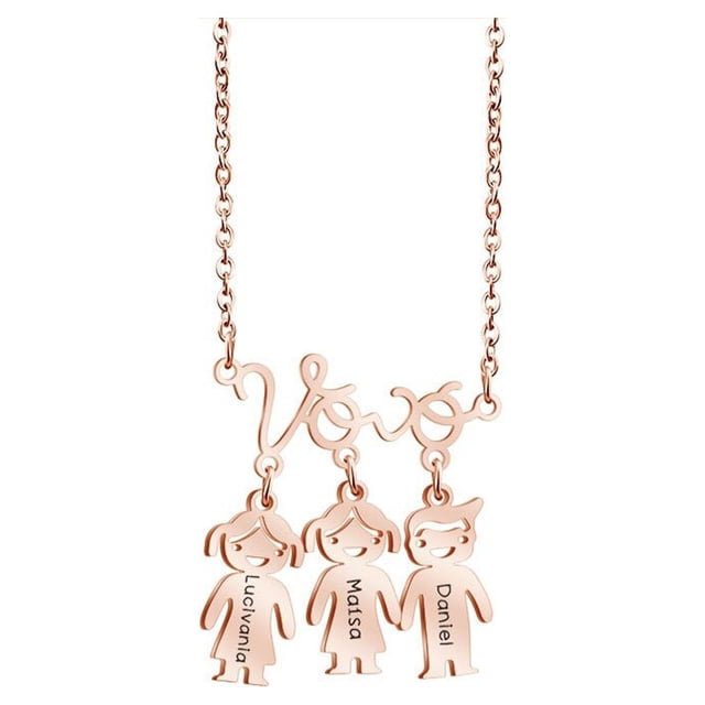 Vovó-Colgante personalizado para el día de la madre, collar con nombre personalizado, Gargantilla Vovo para abuela, mujer y madre