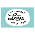 thumbnail image 4 of Motivation Ceramic Toothbrush Holder, Do What You Love What You Do Message Positive Vibes Stimulation Theme, Decorative Versatile Countertop for Bathroom, 4.5" X 2.7", Turquoise Black White, 4 of 4