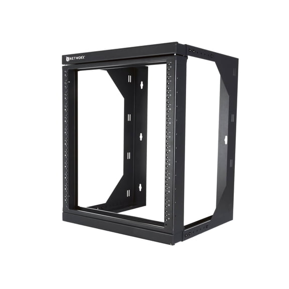 Networx 15U Swing Out Wall Mount Rack [301 Series, 18-28" Adjustable Depth, Flat-Packed]