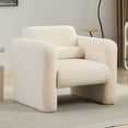 thumbnail image 4 of Harper & Bright Designs Modern Accent Chair, Upholstered Comfy Reading Arm Chair, Single Sofa Chair with Back and Pillow for Living Room, Cream, 4 of 12