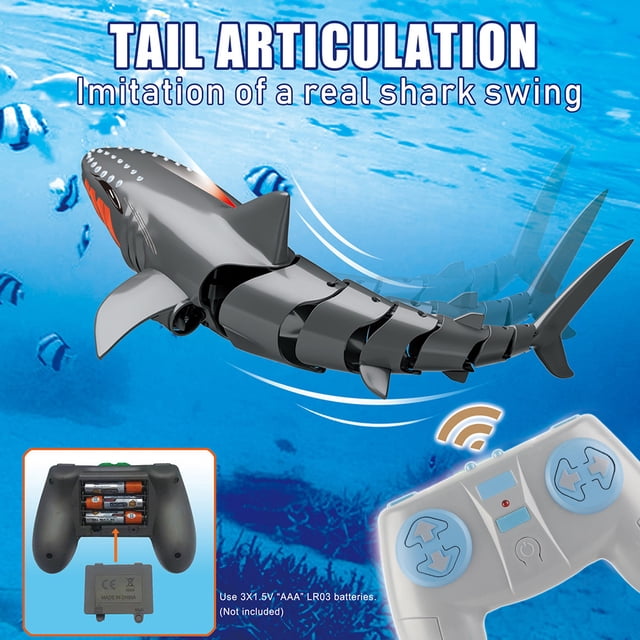 Juguete de Tiburón RC Jadeshay Control remoto batería 550 mAh