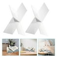 thumbnail image 3 of 2pcs X-shape Acrylic Book Racks Transparent Book Holders Book Stands Home Decor, 3 of 8
