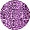 thumbnail image 1 of Ahgly Company Indoor Round Abstract Pink Modern Area Rugs, 3' Round, 1 of 4