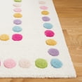 thumbnail image 3 of SAFAVIEH Kids Bordered Bold Polka Dots Area Rug, Ivory/Pink, 4' x 6', 3 of 8