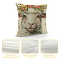 thumbnail image 4 of Easter Bunny Decorative Throw Pillow Covers Set of , Religious Cross Rabbit Eggs Porch Outdoor Home Decor, Olive Wreath Butterfly Couch Cushion Case, 4 of 5