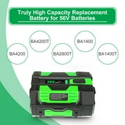 بطارية ليثيوم أيون Sunbat 56 فولت 10.0 أمبير بديلة لـ Ego Ba2800 Ba4200 Ba1400 متوافقة مع جميع أدوات الطاقة 56 فولت